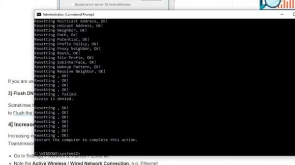 Fix ERR CONNECTION RESET error on Chrome browser