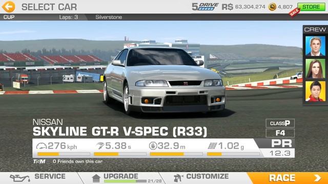 Real racing 3 Skyline GT-R V-Spec (R33) Championship PR And Upgrades RR3 смотреть онлайн