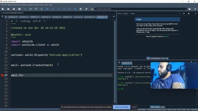 Envio de correo con python + outlook Aplication смотреть онлайн