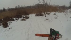 Хорошая шина и цепь на Китайскую бензопилу. Как она теперь пилит дрова?  Zenit A2