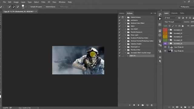 How to make glitch effect in photoshop смотреть онлайн