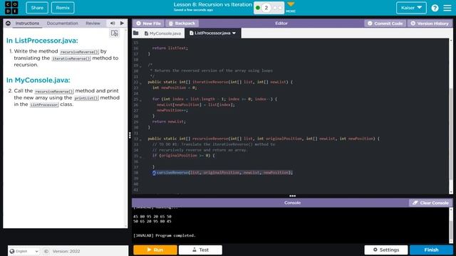 Code.org Lesson 8.2A Recursion vs Iteration | Tutorial with Answers | CSA Unit 7 смотреть онлайн