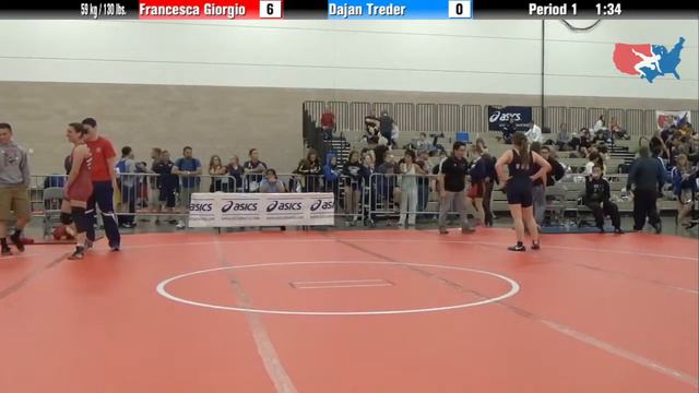 FILA Junior 59 Kg / 130 Lbs. - Francesca Giorgio Vs. Dajan Treder