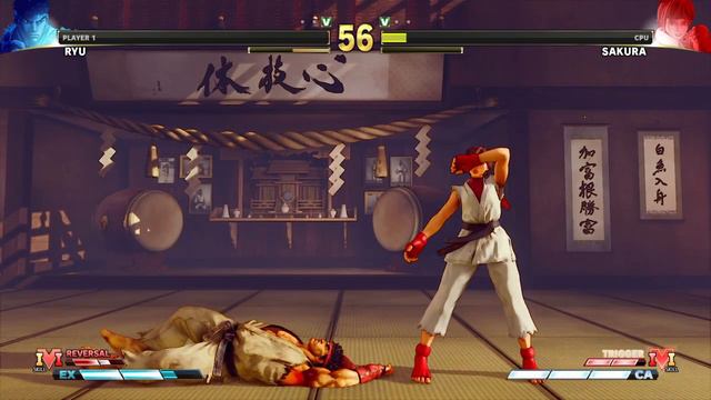 STREET FIGHTER V Ryu vs Sakura смотреть онлайн