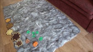 Коврик ручной работы методом валяния из кошачьей шерсти.