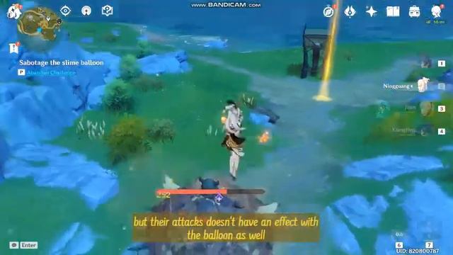 Sabotaging the slime balloon with Ningguang's Normal Attack (WITHOUT RUNNING) in Genshin Impact смотреть онлайн