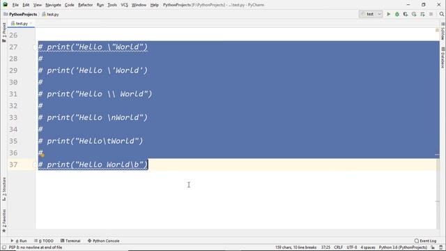 Escape Sequences in Python-Python programming for beginners смотреть онлайн