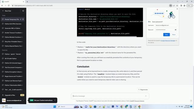 How do I persist to disk a temporary file using Python смотреть онлайн