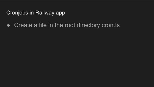 How to run a cronjob in railway app? смотреть онлайн