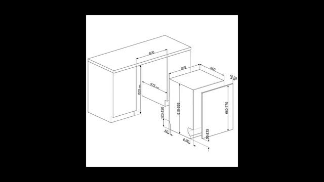 Встраиваемая посудомоечная машина 60 см SMEG смотреть онлайн