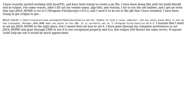 I am running Eclipse Java 2019-03 and i cannot seem to get the java fx ant buider to work смотреть онлайн