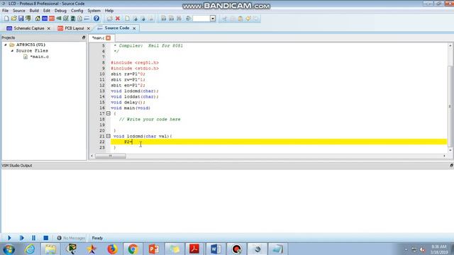 To interface LCD to microcontroller using Keil 5 and proteus 8 смотреть онлайн