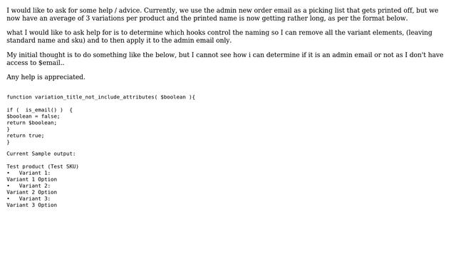 Wordpress: Woocommerce: Remove variant options from admin new order email смотреть онлайн