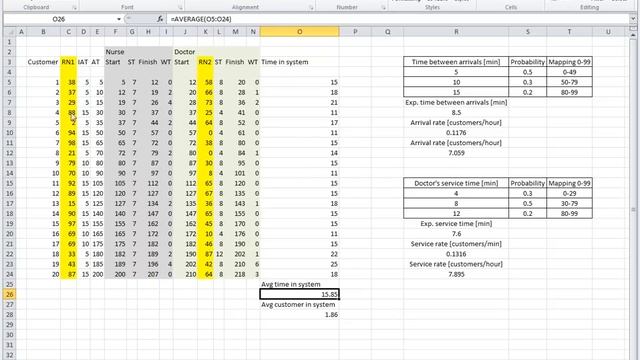 Ch12-02 Queuing Problem Simulation in Excel смотреть онлайн