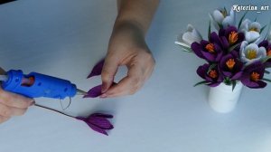 КРОКУСЫ из гофрированной бумаги/DIY