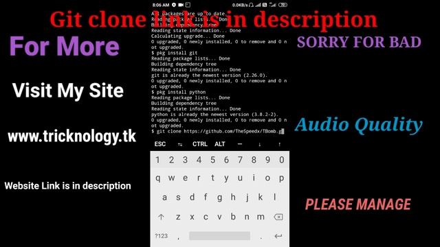SMS BOMB using termux - Tools & Scripts - tricknology.tk | Tutorials For Free, part-1 смотреть онлайн