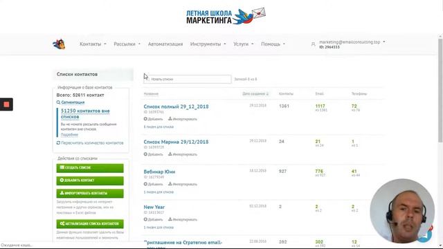 Как редактировать базу Email-адресов в UniSender