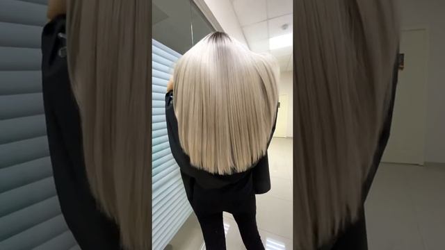 Красивый цвет , растяжка цвета , пепельный блонд смотреть онлайн