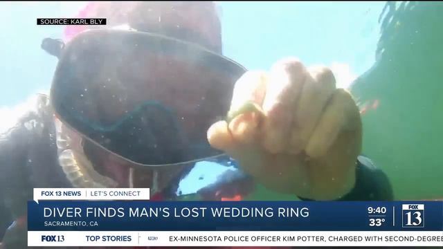 Diver finds man's lost wedding ring смотреть онлайн