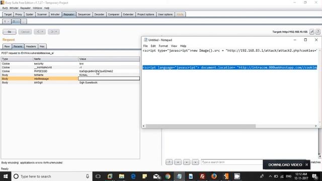 XSS Stealing Cookies In DVWA (POC) смотреть онлайн