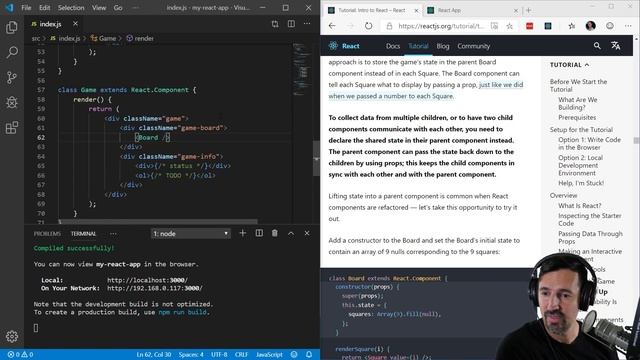 Learning React: Building a Tic-Tac-Toe Game смотреть онлайн