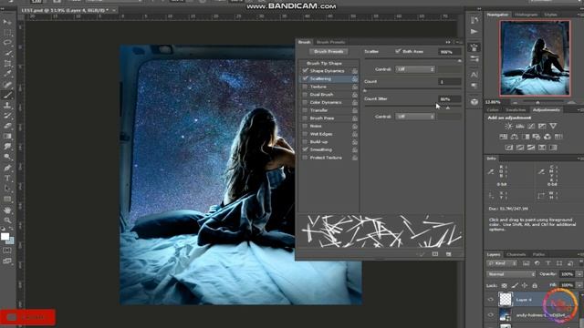 Beautiful Starry Sky / Photoshop Tutorial / Basic For Beginners смотреть онлайн