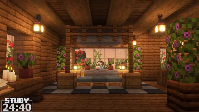sleepy cat ? minecraft music w/ pomodoro (25/5) timer for study, work, relax (DMCA FREE) смотреть онлайн
