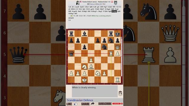 Robert James Fischer vs Karl Robatsch, Olympiad, Varna 1962 смотреть онлайн