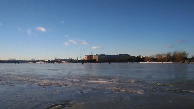 Санкт-Петербург. Центр. На льду Невы. 17.02.2019. смотреть онлайн