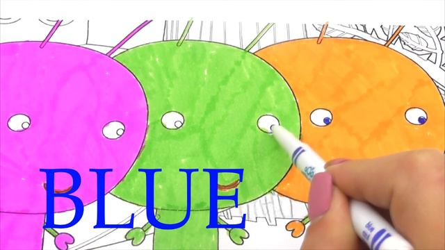 Learn Color with Aliens Planet Bong Coloring Book Ben and Holly Story Little Kingdon ! Aliens Kids смотреть онлайн