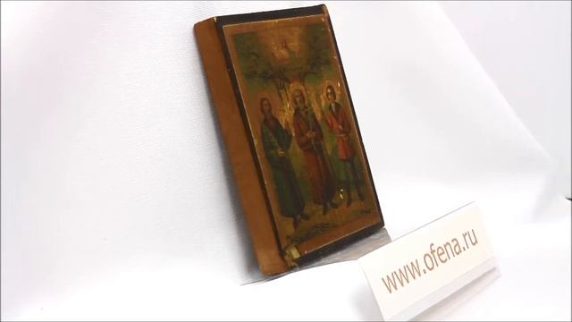 Икона старинная печатная святые Антоний Иоанн и Евстафий Виленские. P0009 смотреть онлайн