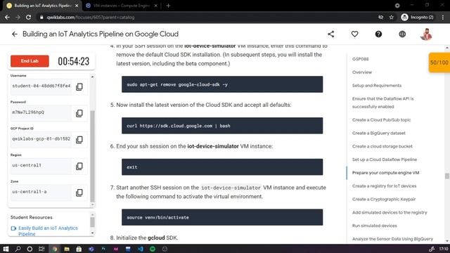 Building an IoT Analytics Pipeline on Google Cloud | Qwiklabs GSP088 | GCP 2021 смотреть онлайн