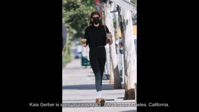 Kaia Gerber is seen on January 21, 2021 in Los Angeles, California. смотреть онлайн
