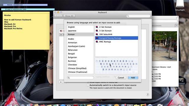 Mac : How To Add Korean Keyboard