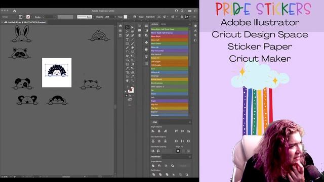 PRIDE Stickers Adobe Illustrator and Cricut Design Space смотреть онлайн
