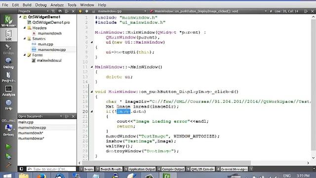 Qt 5 Widget Project + OpenCV смотреть онлайн