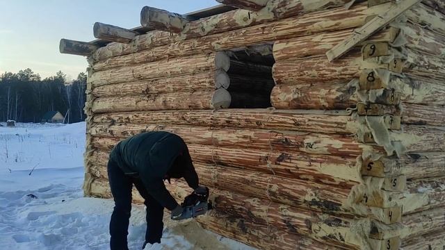 Сруб для бани за 58 тысяч рублей.///Log house for a bathhouse for 58 thousand rubles. смотреть онлайн