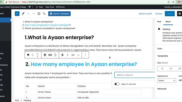 Update a post and create an anchor link in WordPress смотреть онлайн
