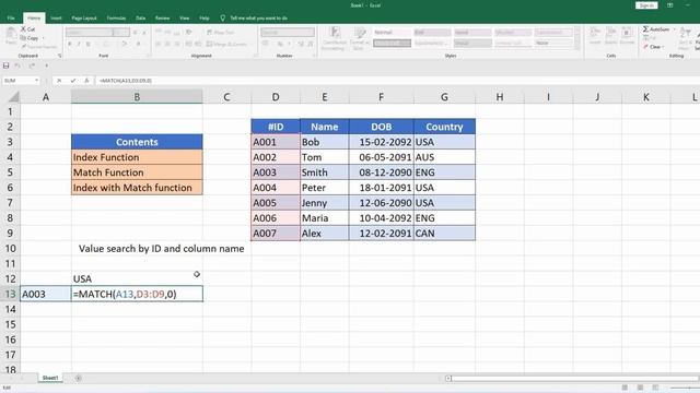 Excel Index & Match function #indexfunction #matchfunction #excel #exceltricks #excelsearch #formul смотреть онлайн