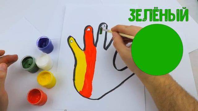 ХОП ХЛОП - УЧИМ ЦВЕТА. Веселое рисование. Цвета для маленьких смотреть онлайн