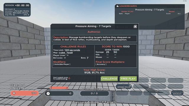 Короткий гайд по интерфейсу Kovaak 2.0