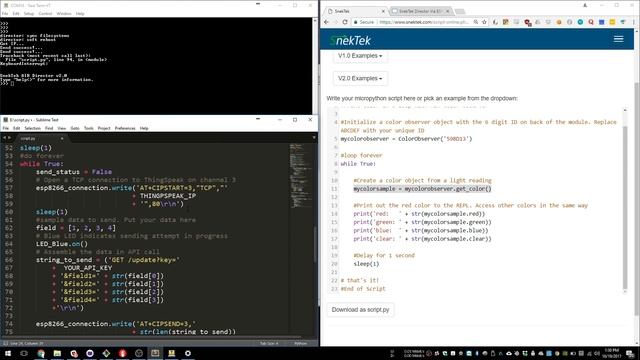 Connect a Color Sensor to ThingSpeak via ESP8266 IoT using MicroPython смотреть онлайн