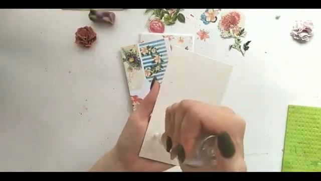#ScrapMania_tm #scrapbooking Мастер класс Создаем цветы и собираем с ними открытку