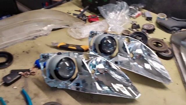 Установка biled Aozoom a12 в Toyota Camry 40. Стёкла в полиуретан. смотреть онлайн