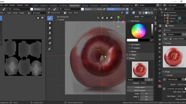 BLender 3D : Memberi Warna Objek dengan Texture Paint смотреть онлайн