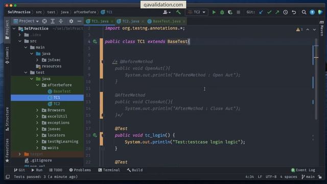 TestNG annotations | After & Before Methods in detail смотреть онлайн