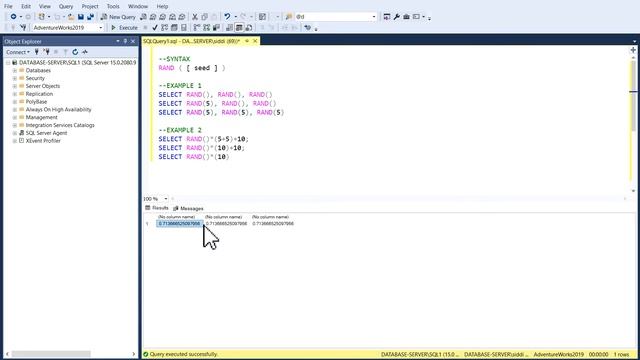 SQL RAND() Function смотреть онлайн
