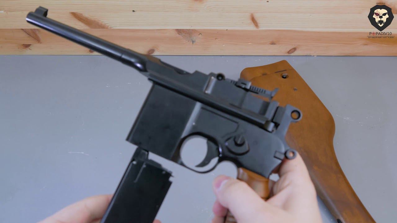 Страйкбольный пистолет WE WE-712-BK (6 мм, Mauser 712) видео обзор 4k смотреть онлайн