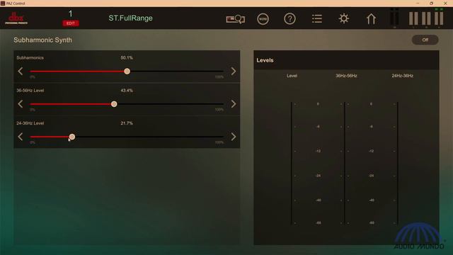 Procesador dbx modelo PA2; Uso App calibración Creación de sub armónicos de muy baja frecuencia PT1 смотреть онлайн
