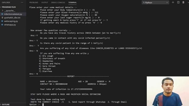 Infection Rate Test Using Python || Web Scraping || Web Automation (for sending test report) || смотреть онлайн